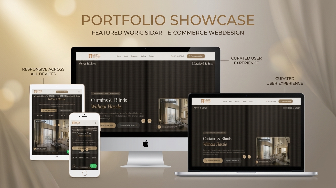 Bespoke High-Performance Website & Digital Showroom for Sidar Curtains